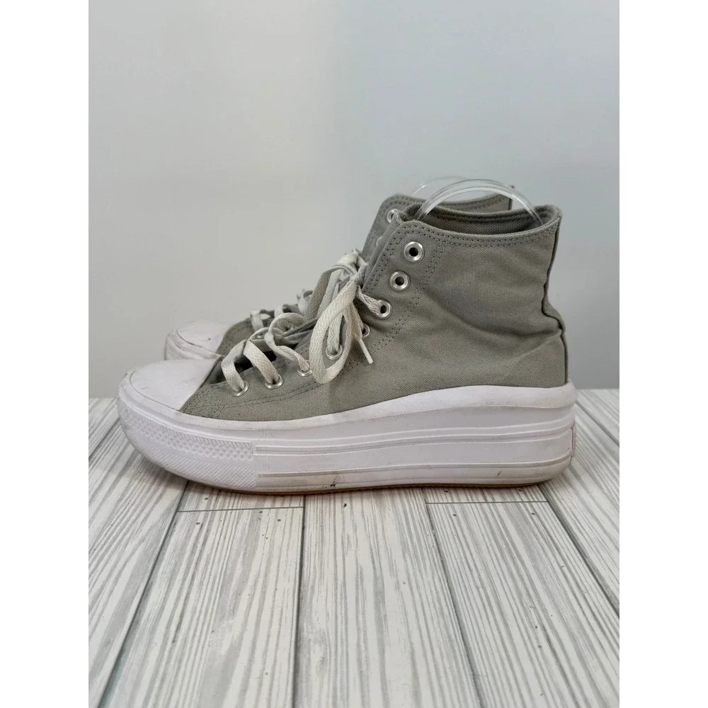Converse Chuck Taylor All Star Lift Platform High Top Sneakers Gray Women's Sz 9 - Picture 5 of 9